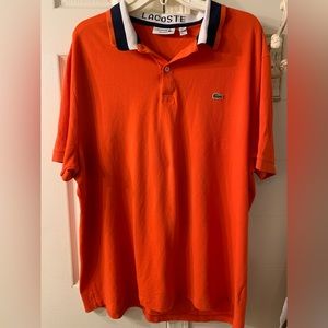 Lacoste Men’s Cotton polo shirt men 3XL/Orange/ Excellent Condition